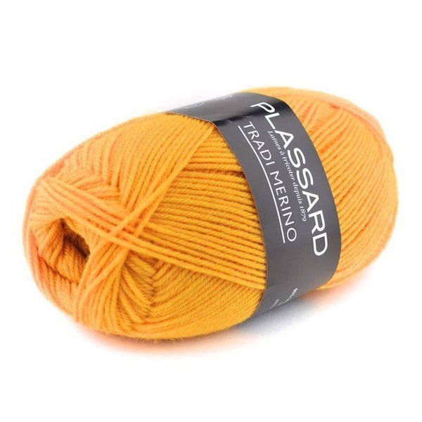 Plassard - Tradi-Merino Garn Pull Plassard 43 Senapsgul