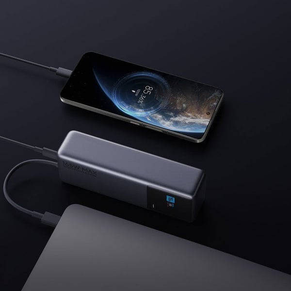 XIAOMI 165W Extern Batteri 10000mAh - Inbyggd USB-C Kabel - 165W Dubbel USB-C Portar - Automatisk Laddning 90W