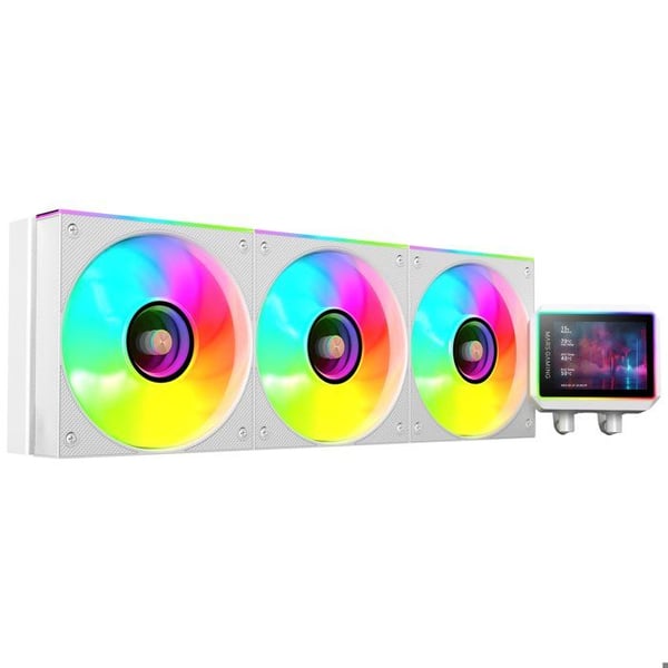KYLNING MED VÄTSKA - MARS GAMING - ML-VISIONII360 - 360 mm - IPS 2,8" roterande 360° - 3x 120 mm ARGB