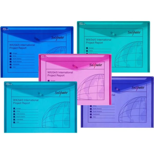 Snopake Ref 11185 Polyfile Classic Set om 5 st
