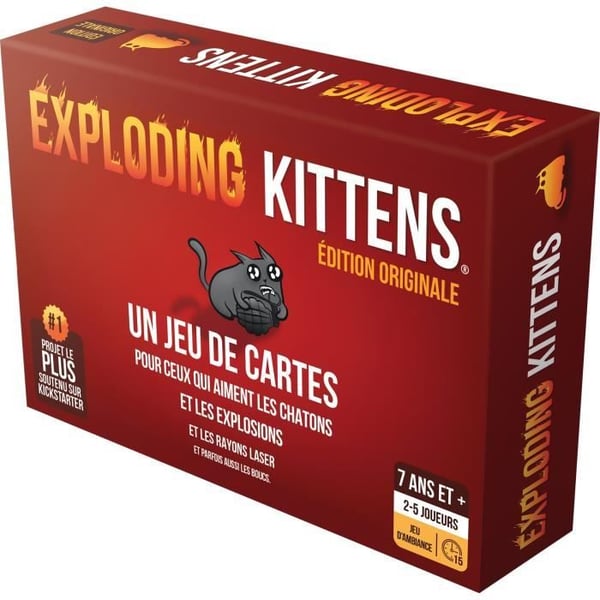 Brädspel - ASMODEE - Exploding Kittens: The Basic Game (2022 Edition) - 2 till 5 spelare - 15 min