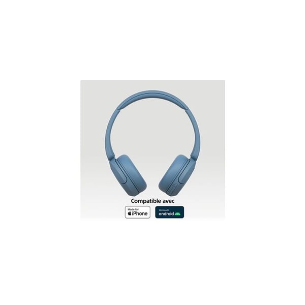 Hörlurar - Sony - WH-CH520 - Bluetooth - 50 timmars batteritid - Över örat - BLÅ