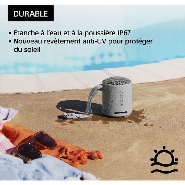 Bärbar Bluetooth-högtalare - SONY - SRS-XB100 - Batteritid 16h - Vattentålig IP67 - Kraftfullt ljud