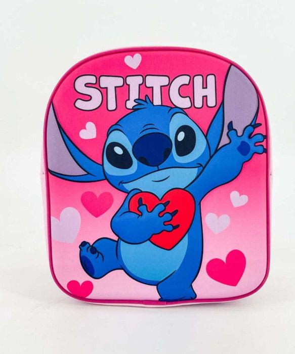 Ryggsäck - DISNEY - Lilo och Stitch - 30x26x10 cm - Rosa - Förskola - Flicka