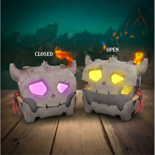 Barnlampa - PALADONE - Bokoblin Kista Med Ljud - Grå/Violet/Gul - 2 lampor - Inomhus