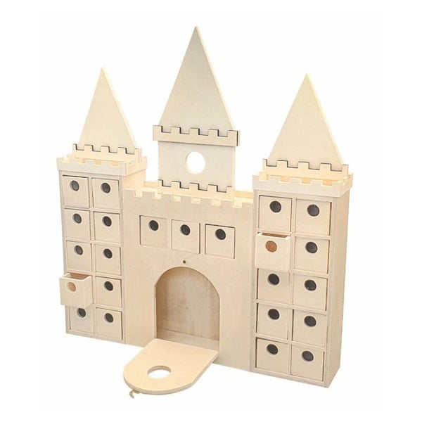 MégaCréa DIY - Adventskalender i trä Slott 24 fack 26,5 cm MégaCréa DIY - Adventskalender i trä Slott 24 fack 26,5 cm