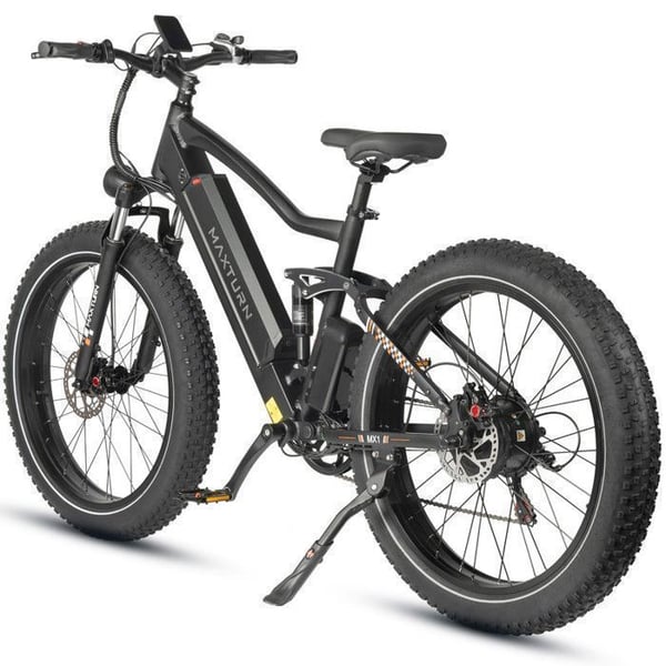 Elcykel - Maxturn MX1-BLACK - Motor 500 W - Batteri 48V 13Ah - Räckvidd 80–100 km - Hjul 26"