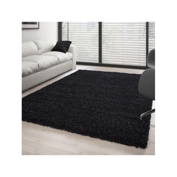 Mjuk och fluffig Shaggy matta 30 mm för vardagsrum och sovrum (Dimension: 60x110 - Färg: Antracit) Mjuk och fluffig Shaggy matta 30 mm för vardagsrum och sovrum (Dimension: 60x110 - Färg: Antracit)