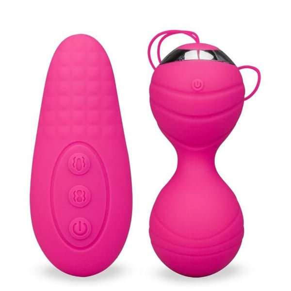 Geisha-bollar och vibrerande fjärrkontroll - Vibrator med fjärrkontroll för par