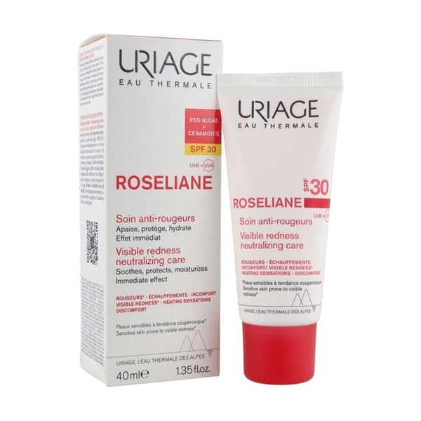 Rödhetsskyddande kräm - URIAGE - Roséliane - SPF30 - 40ml - Hypoallergenisk