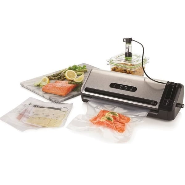 Vakuumförpackningsmaskin - FOODSAVER - FFS017X - 2 svetsnivåer - Marinadläge - Kompakt design