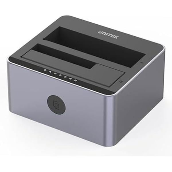 USB 3.0 dockingstation - UNITEK - Dobbelt HDD/SSD-bay - Aluminium - Offline kloning - UASP USB 3.0 dockingstation - UNITEK - Dobbelt HDD/SSD-bay - Aluminium - Offline kloning - UASP