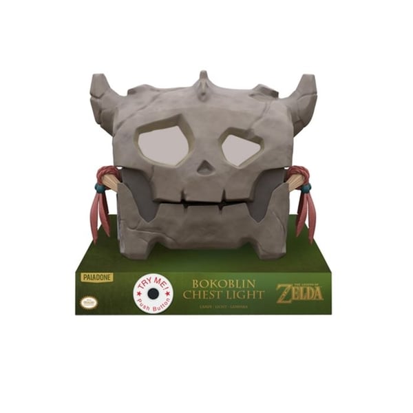 Barnlampa - PALADONE - Bokoblin Kista Med Ljud - Grå/Violet/Gul - 2 lampor - Inomhus