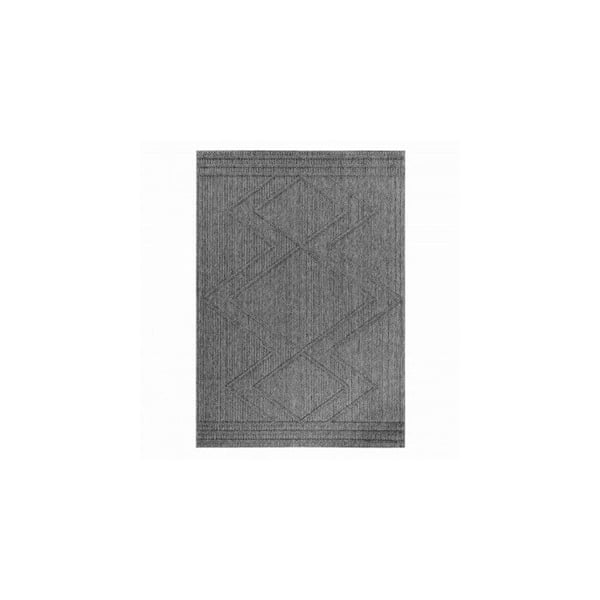 Mat Balkong Kök Terrasser Utomhus Inomhus geometrisk zigzag rutigt Grå (Dimension: 160x230 cm)