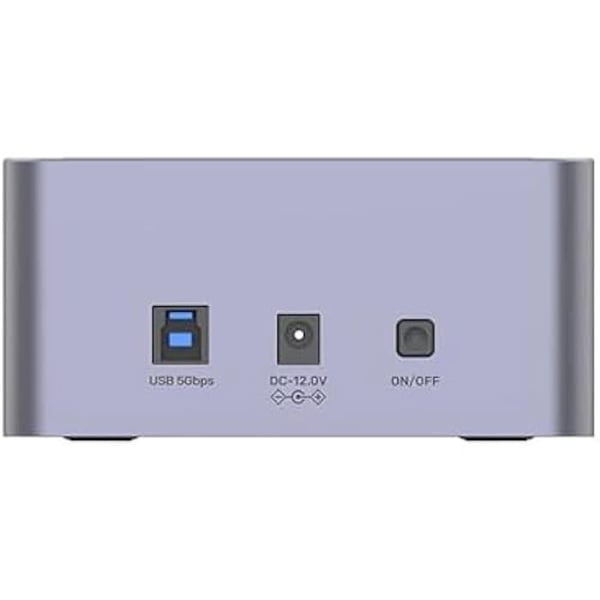 USB 3.0 dockingstation - UNITEK - Dobbelt HDD/SSD-bay - Aluminium - Offline kloning - UASP