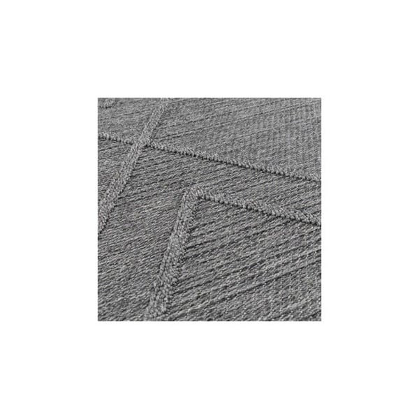 Mat Balkong Kök Terrasser Utomhus Inomhus geometrisk zigzag rutigt Grå (Dimension: 160x230 cm)