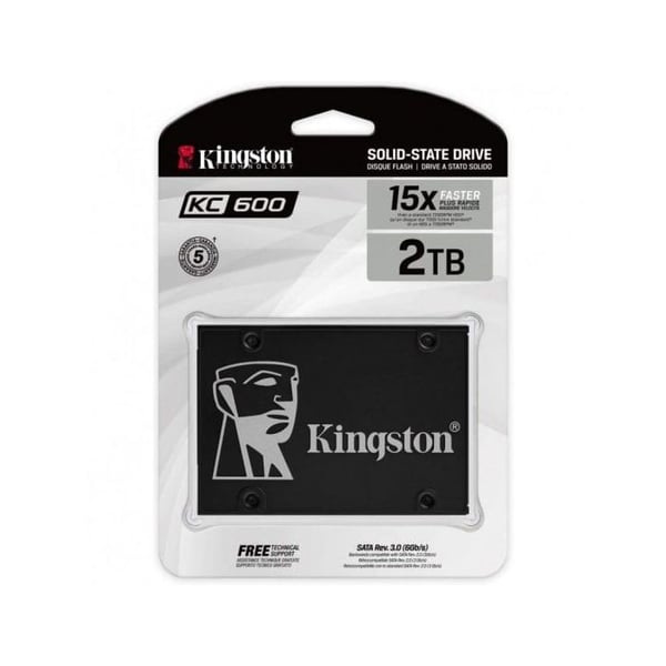 SSD - Kingston - KC600 - 2 To - 2,5" - Seriell ATA 6 Gb/s - 7 mm
