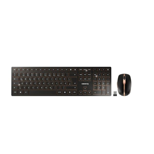 Cherry DW 9100 Slim - Trådløst tastatur- og museset QWERTZ - JD-9100DE-2