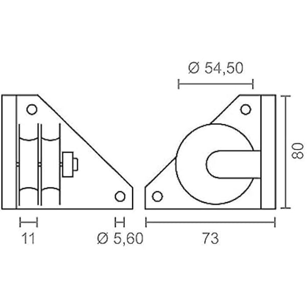 Sidoremskiva - MICEL - 92581 - Nylon - 8 mm - Vit färg - 73 x 73 x 80 mm