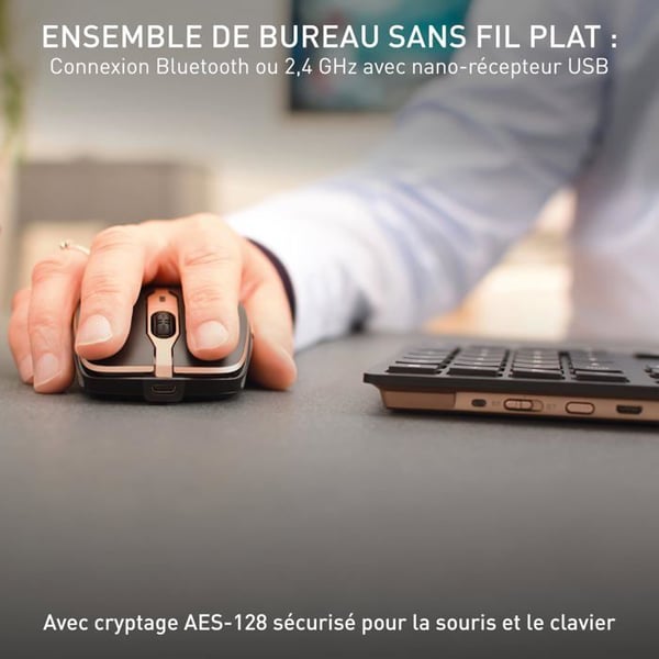 Cherry DW 9100 Slim - Trådløst tastatur- og museset QWERTZ - JD-9100DE-2