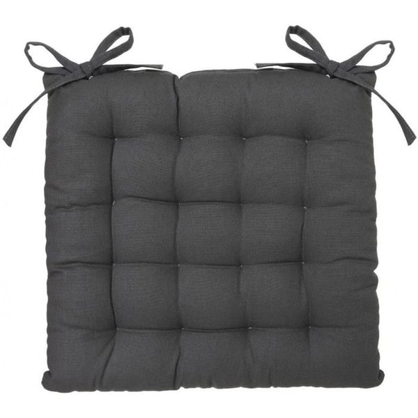 Stolsdyna med knutar 38 x 38 cm Atmosphéra - Mörkgrå