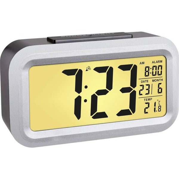 Radioväckarklocka - TFA Dostmann - Lumio plus - Svart - Mått: 14,2 x 10,8 x 5,8 cm - Inbyggd klocka
