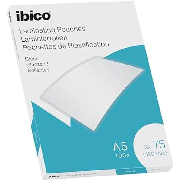 Plastifieringsfickor A5 - Ibico - 150 mikron - Hög skydd - Blank finish - 100 enheter