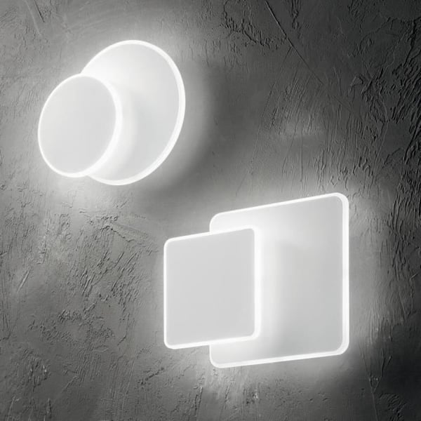 LED vägglampa - Dekorativ - Fyrkantig - 3000K - Metall - Vit - 25x25cm