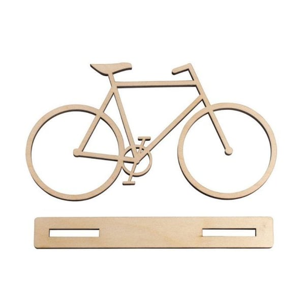 Cykel av trä att ställa 20x11cm