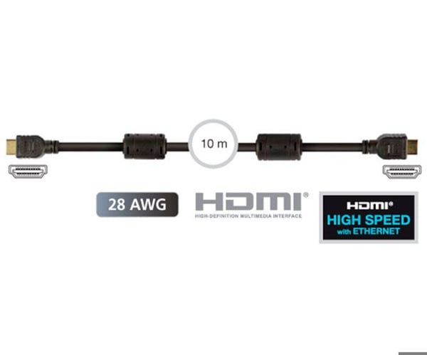 Fonestar 7908-10 HDMI-kabel manlig till manlig, längd 10m
