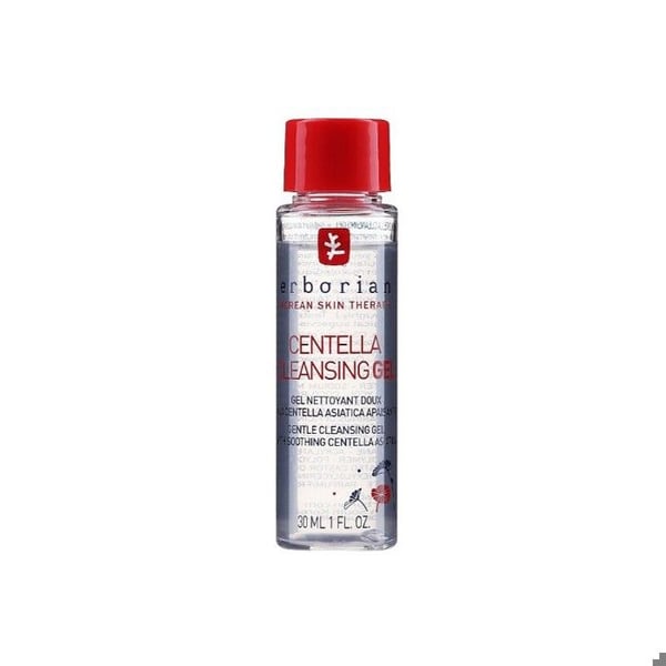 Rengöringsgel ansikte - Centella Cleansing Gel - ERBORIAN - mild och lugnande - reseformat 30 mL