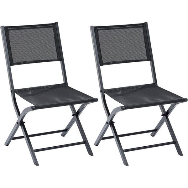 Set med 2 Modulo stolar med svart aluminiumram Wilsa Garden
