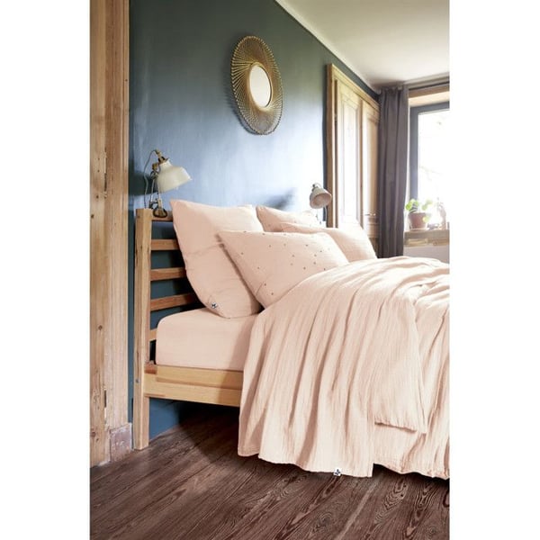 Parure av sängkläder 4 delar & 5 delar "Gaïa" Bomullsgaze - Gaïa Guimauve - Parure av sängkläder 4 delar (1 platt lakan 240 x 300 + 1 lakan