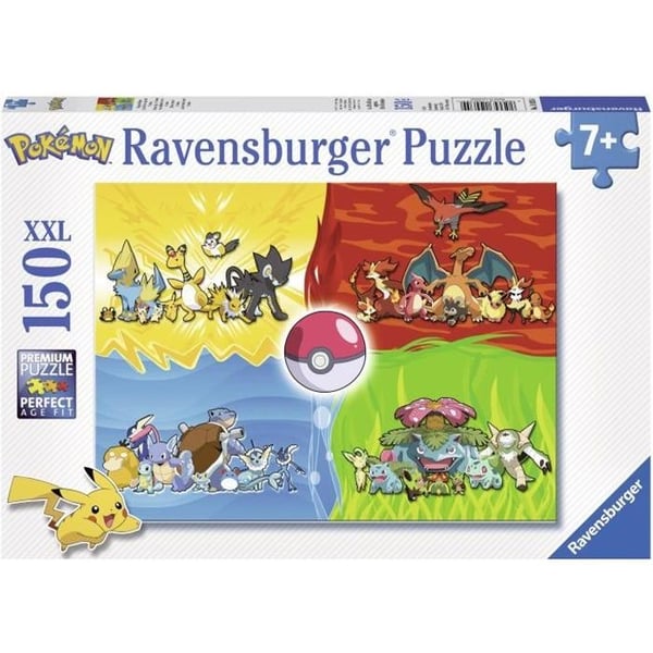 Pokémon Pussel 150 bitar XXL - Olika typer av Pokémon - Ravensburger