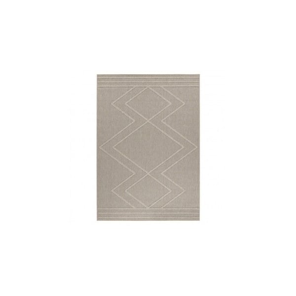Mat Balkong Kök Terrasser Utomhus Inomhus geometrisk zigzag rutigt Beige kräm (Dimension: 200x290 cm)