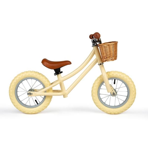 Lärcykel - BIGJIGS - balanscykel - färg kräm - lätt - glad design