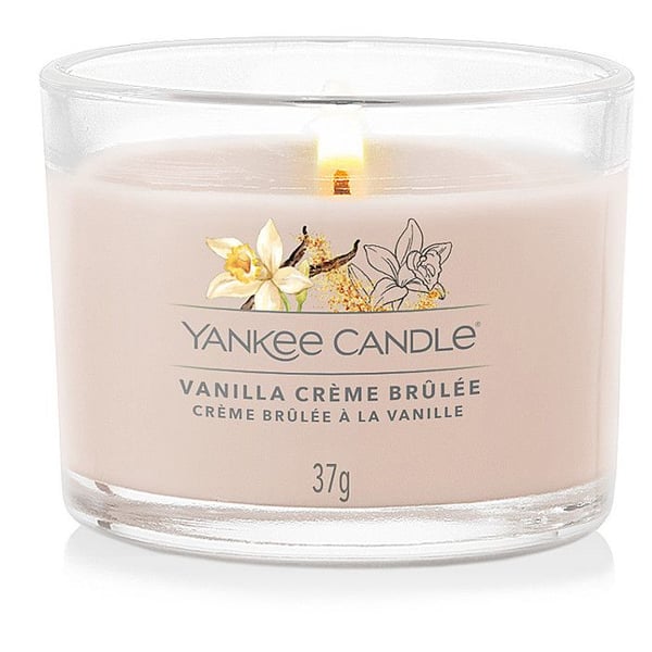 YANKEE CANDLE VOTIVLJUS I GLAS ENKEL VANILLA CRÈME BRULÉE
