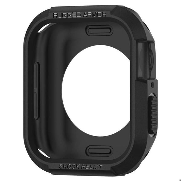 Cover - Spigen - Rugged Armor™ - Silikone - Sort - Apple Watch 44 mm