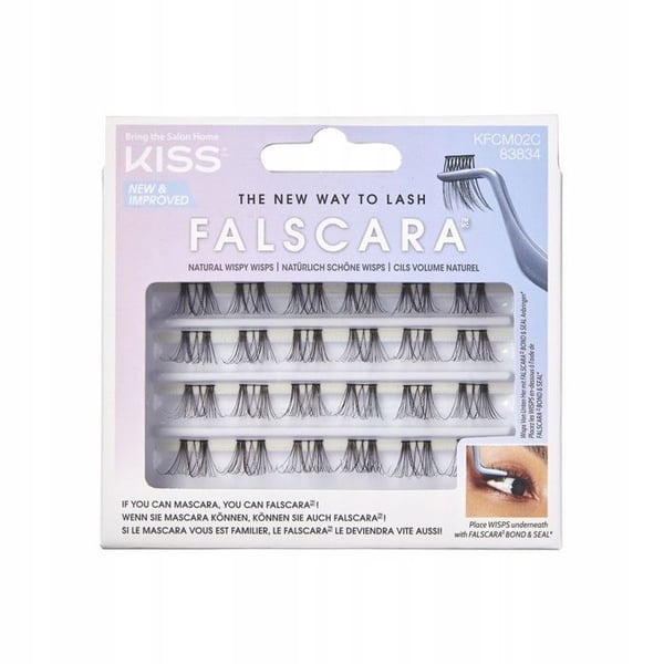 KISS FLASCARA Paket med 24 par ögonfransar - Applicering under de naturliga fransarna för en naturlig och voluminös effekt.