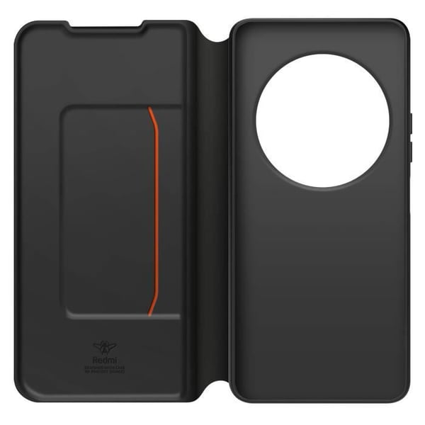 Etui för Xiaomi Redmi 14C - Tillverkat för Xiaomi - Svart - Stötabsorberande - Kortförvaring - Handledsrem ingår
