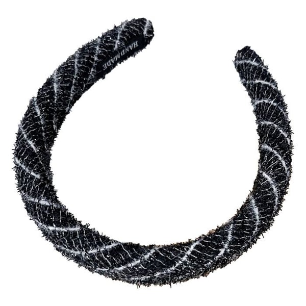 Hårband - AVIZAR - Svart Tweed - Retro Chic - Bekväm - Elegant