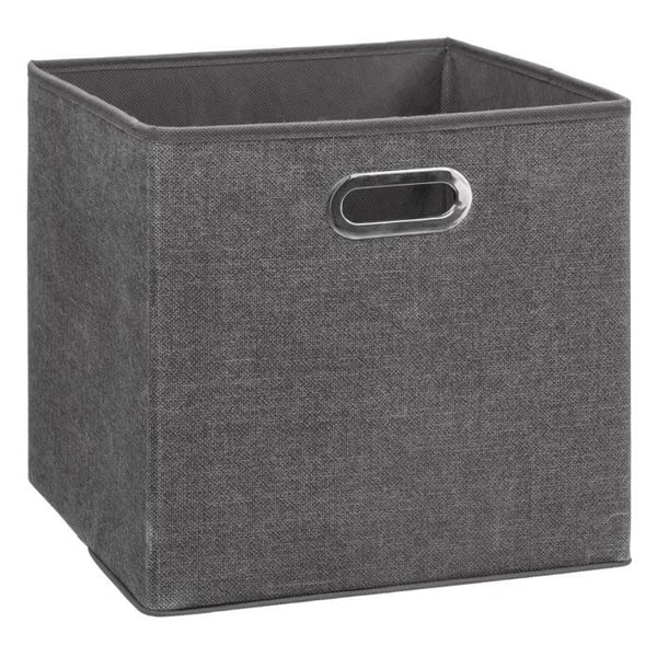 Förvaringslåda 31 x 31 x 31 cm Atmosphera - Mörkgrå Melange - 1 förvaringslåda