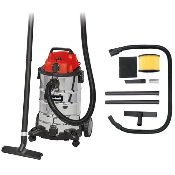 Einhell Dammsugare för vatten och damm TC-VC 1930 SA (1500 W, Behållare 30L, Synkronuttag OEP, Levereras med tillbehör)