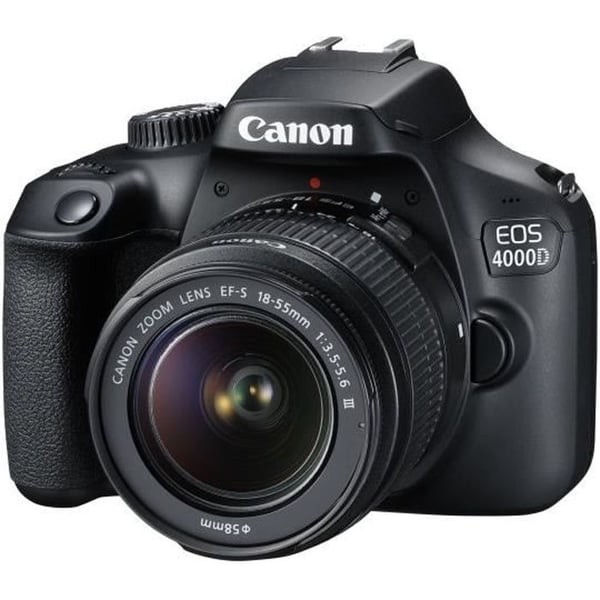 Canon EOS 4000D digital reflexkamera 18,0 MP APS-C 1080p - 30 fps 3x optisk zoom EF-S 18-55 mm DC III-objektiv...