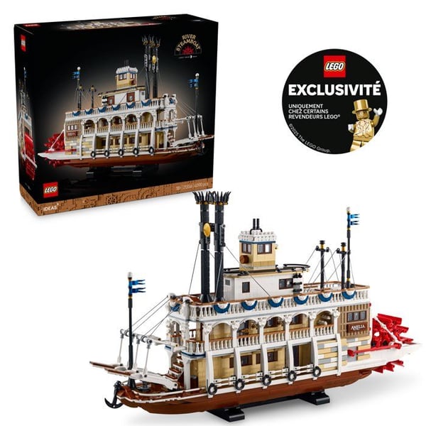 LEGO Ideas 21356 Exklusiv Cdiscount Mississippi Ångbåt - Byggset för Vuxna