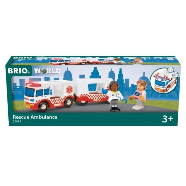 BRIO Ljud och lätt ambulansbil-7312350360356-Från 3 år