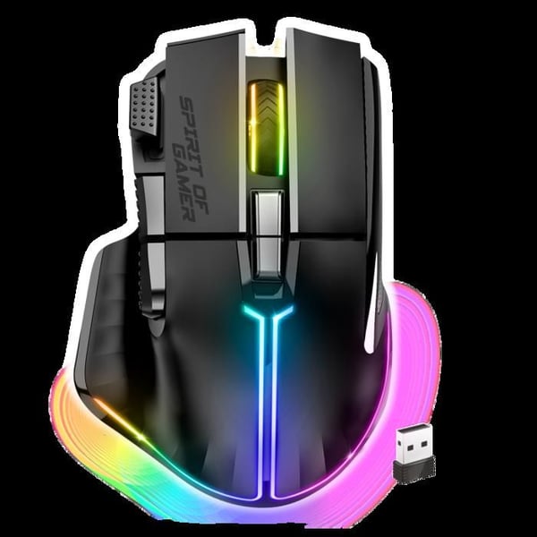 GAMING MUS - SPIRIT OF GAMER - PRO-M5 - RGB - 8000 DPI - Trådlös 2.4 GHz