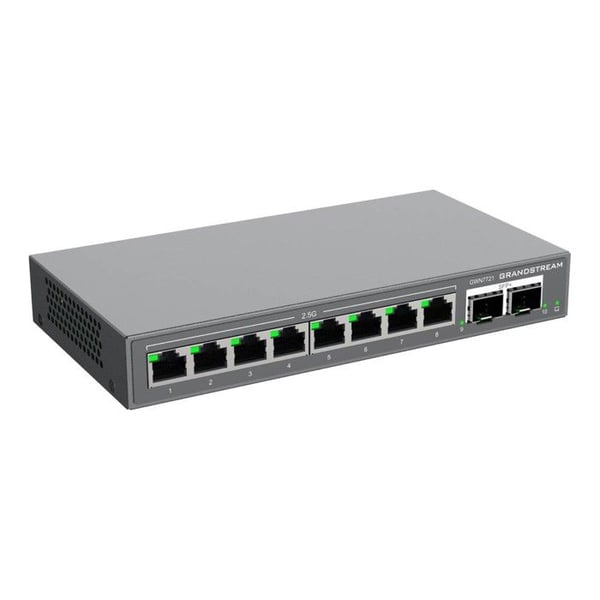 Switch Grandstream GWN7721 8 portar 2.5G, 2 portar 10G SFP+