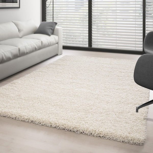 Ayyildiz - Tapis Shaggy hög pile unik färg CREMÈ - (100x200 cm)