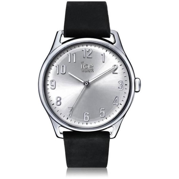 Klocka - ICE-WATCH - ICE time Black Silver - Läder - Vattentålighet 3 ATM - Analog